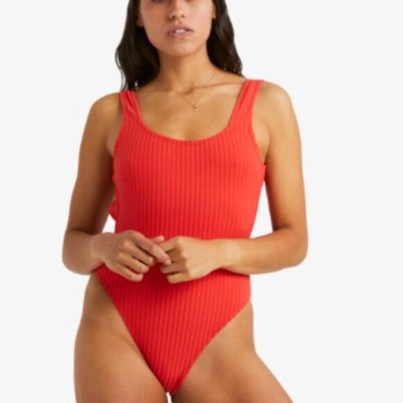 H&M Everyday Red Ribbed Bodysuit - Picture 1 of 6
